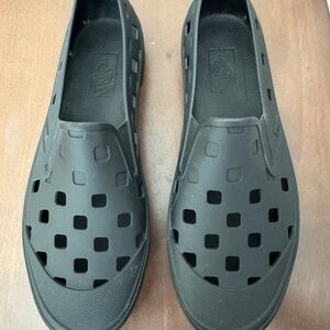 Vans Men's Black Perforated Slip-Ons